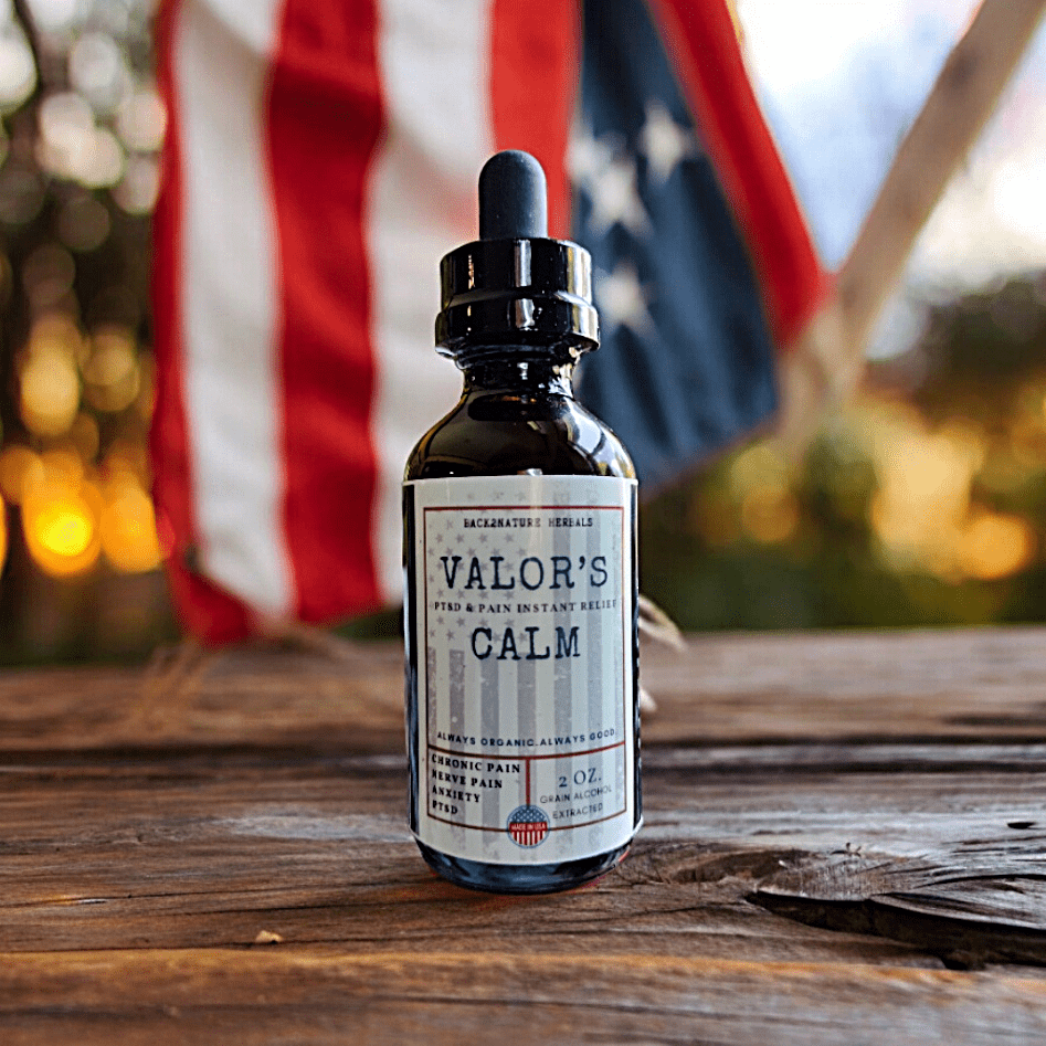 Valors Calm: Natural Anti - Anxiety & Pain Relief Tincture for Veterans - Back2Nature Herbals