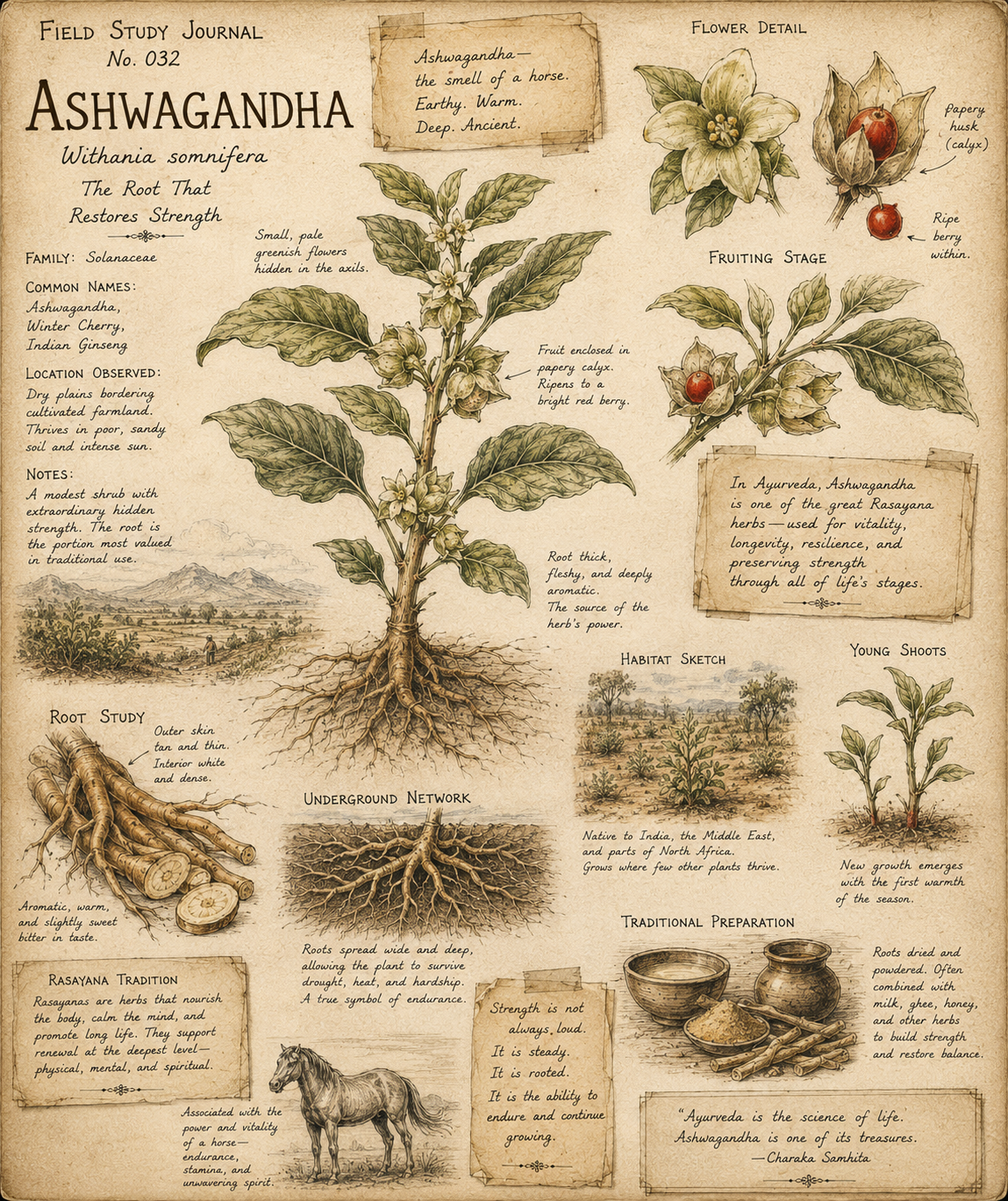 Field Study Journal No. 032 — Ashwagandha: The Strength of the Stallion