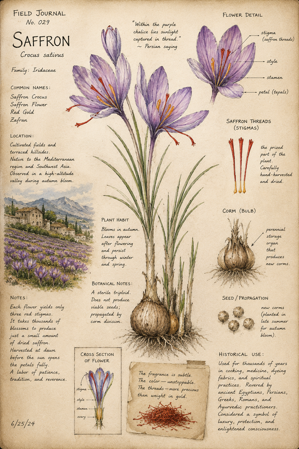 Field Study Journal No. 029 — Saffron: Threads of Gold
