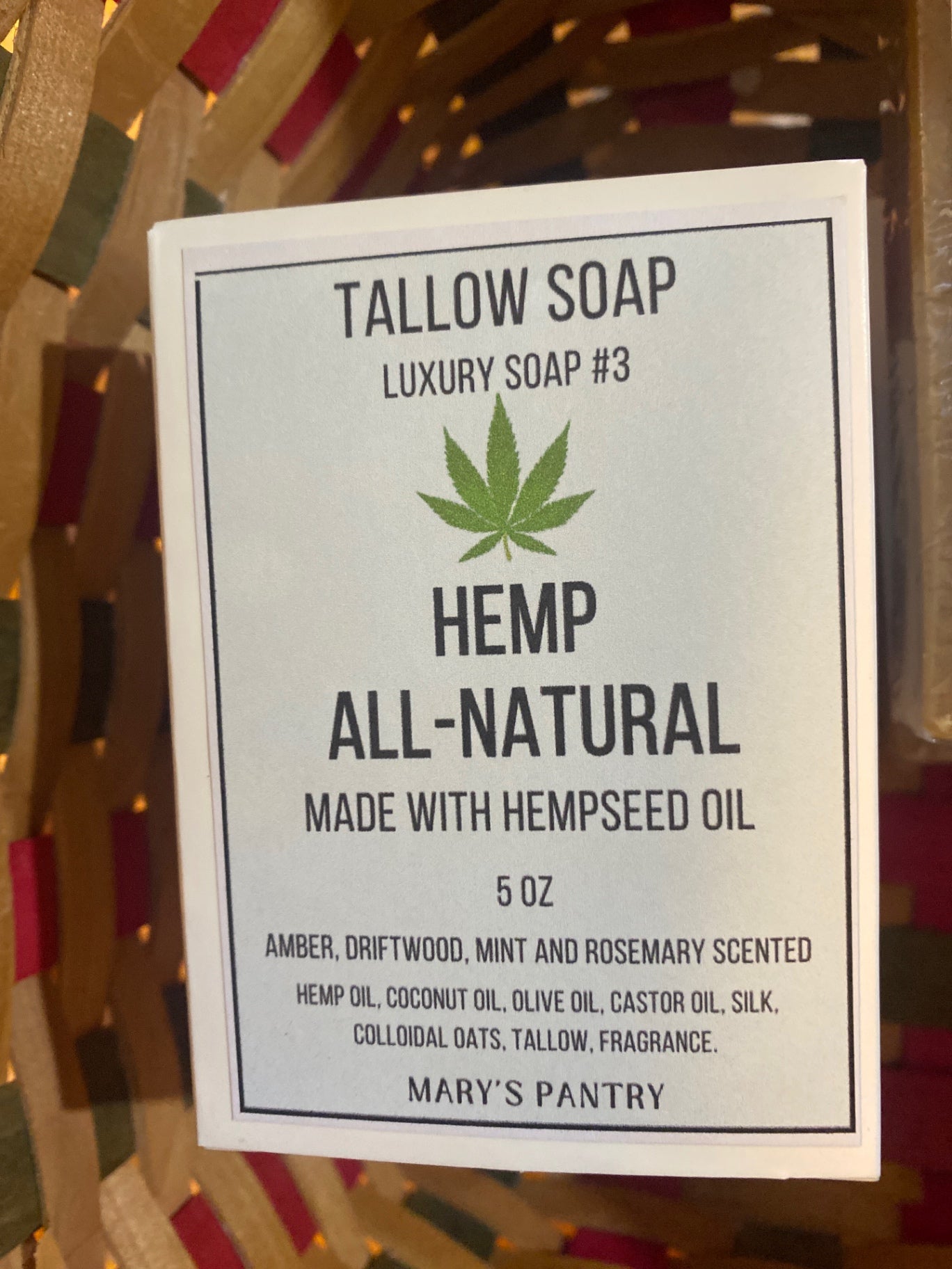 All-Natural Hempseed Oil Tallow Soap | Mary’s Pantry