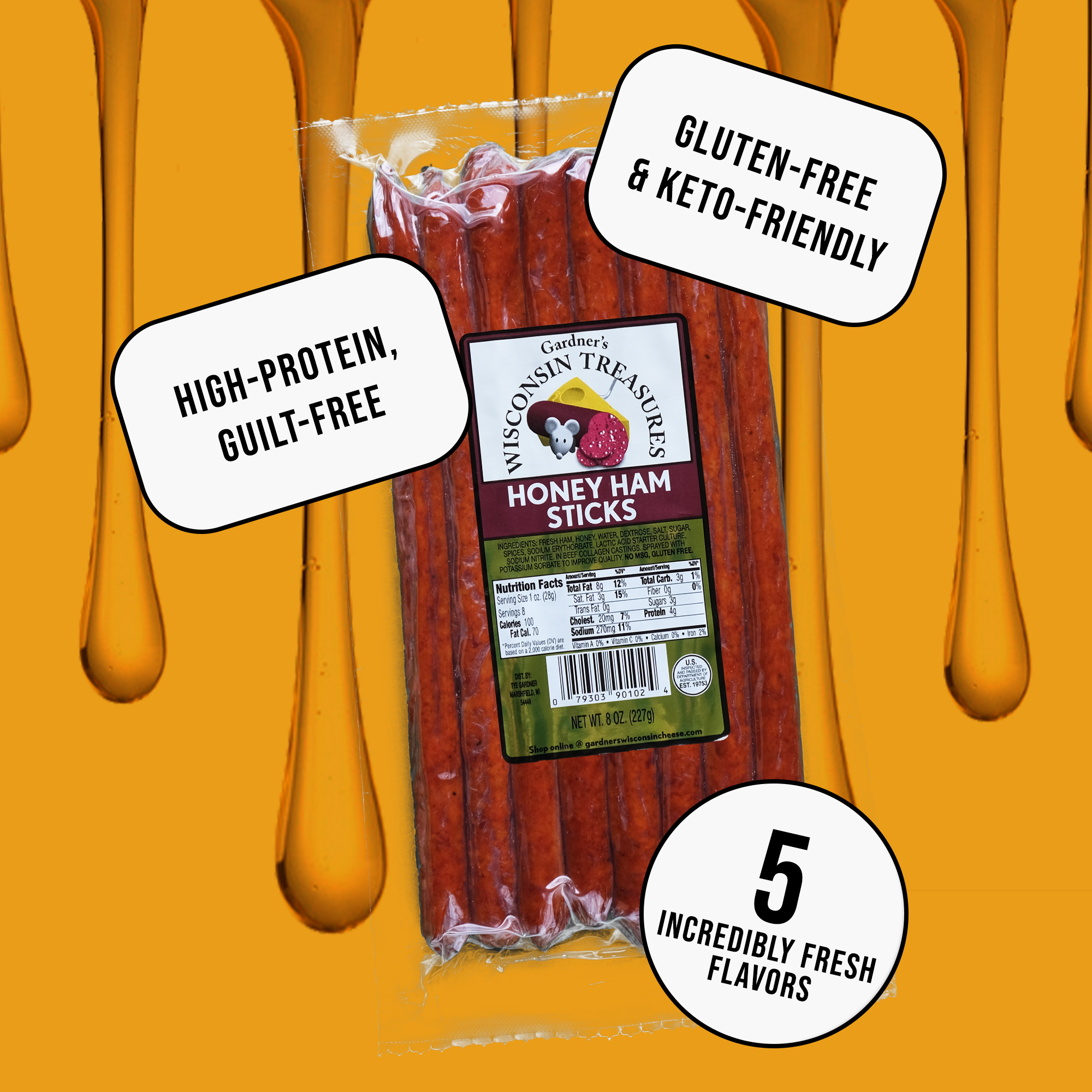Honey Ham Snack Sticks