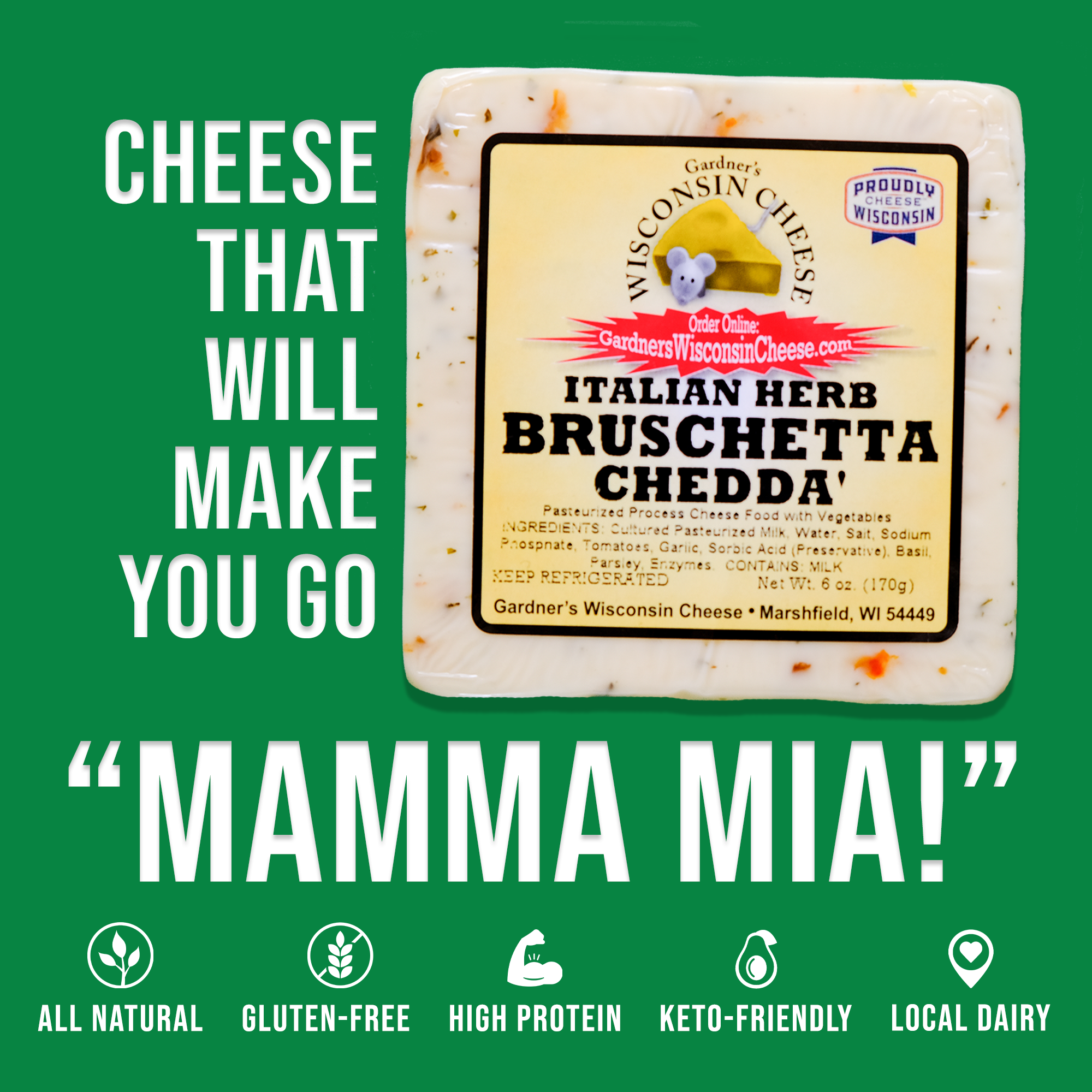 Italian Herb Bruschetta Cheddar Cheese