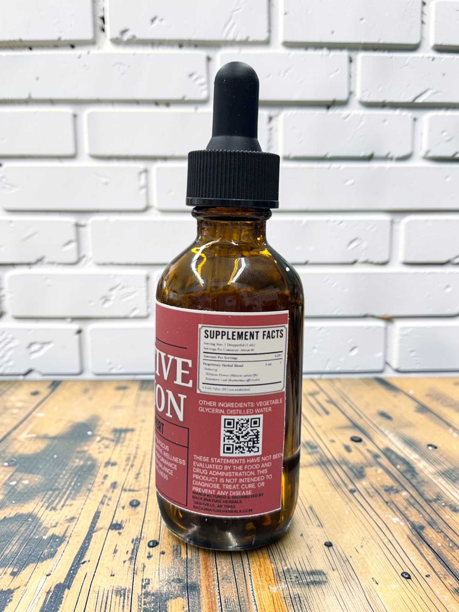 Cognitive Function Tincture: Organic Rosemary and Hibiscus