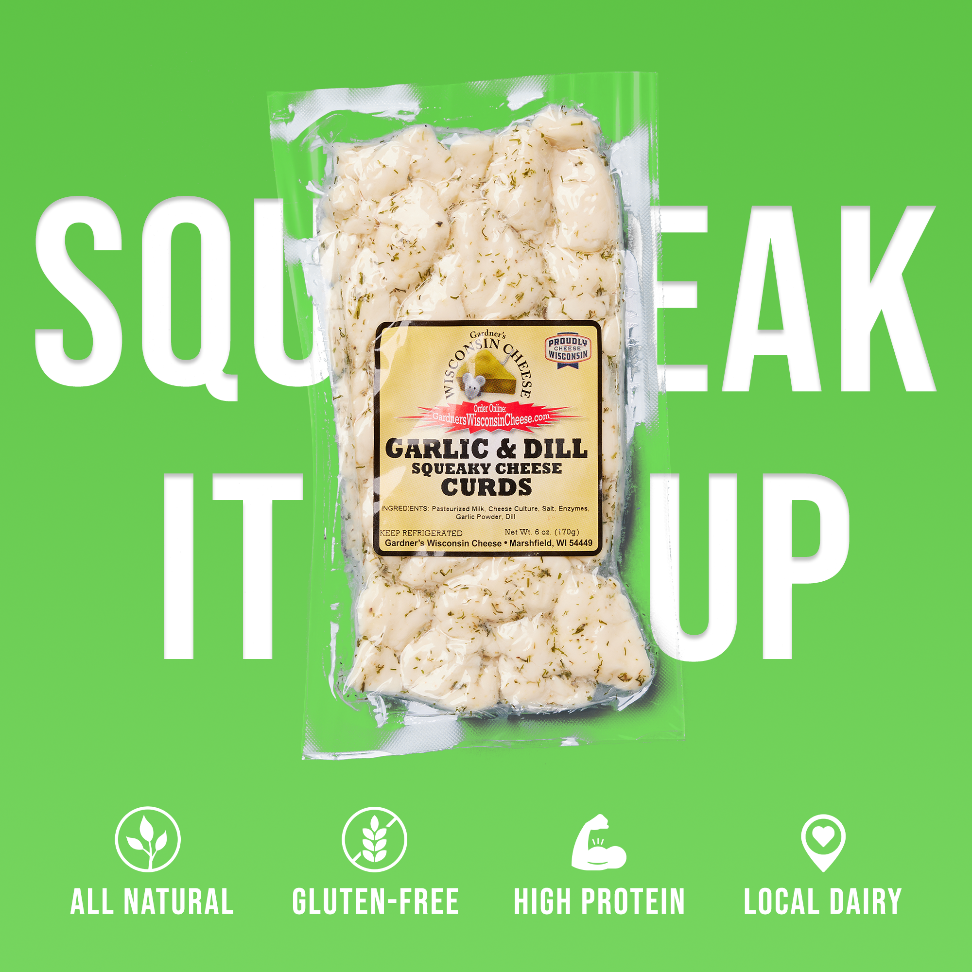 Garlic & Dill Flavored Cheese Curds