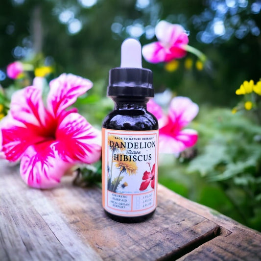 Organic Dandelion Hibiscus Tincture - Back 2 Nature Herbals
